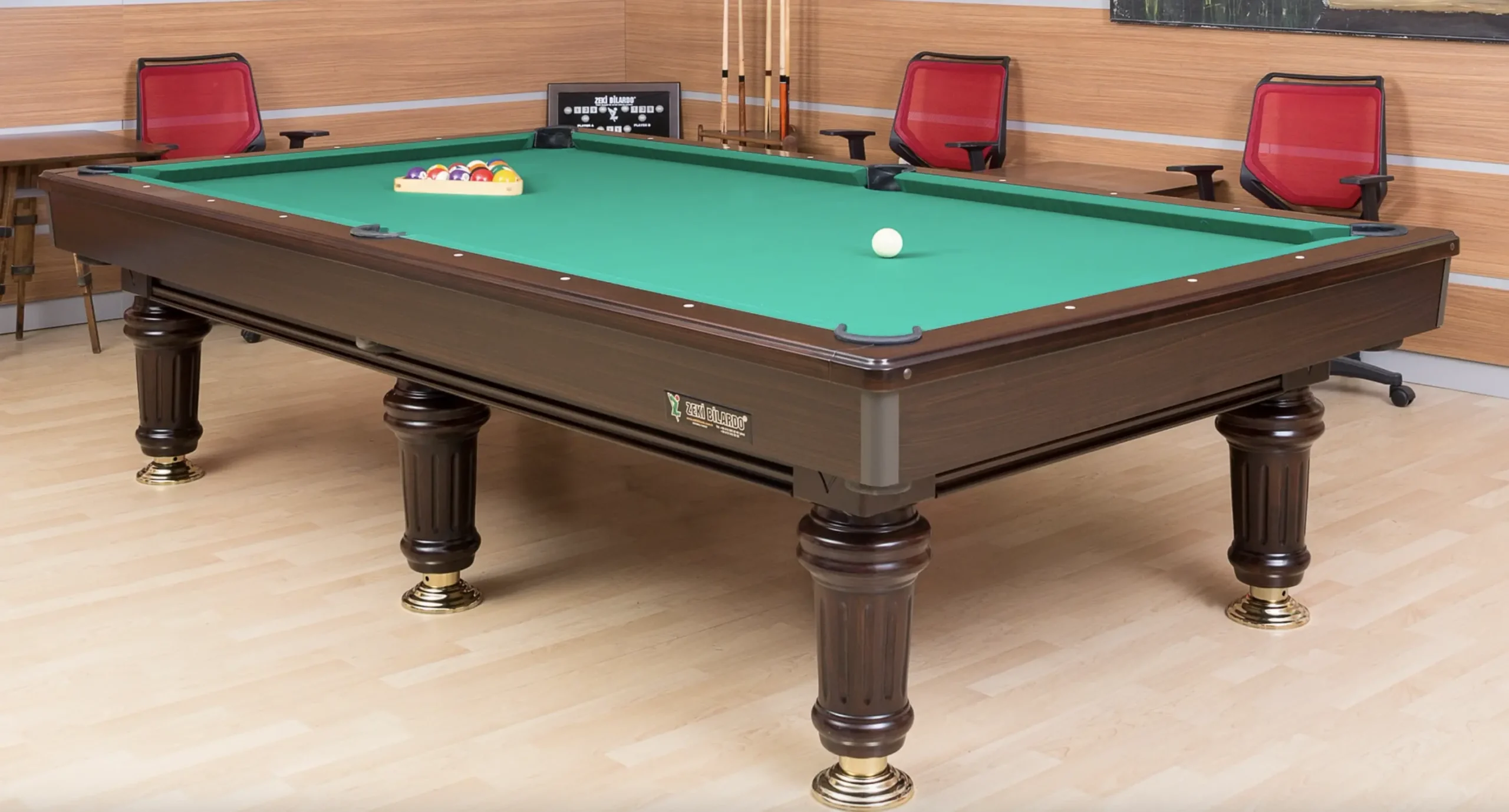 Delüks Model 6 Ayaklı Amerikan Bilardo Masası